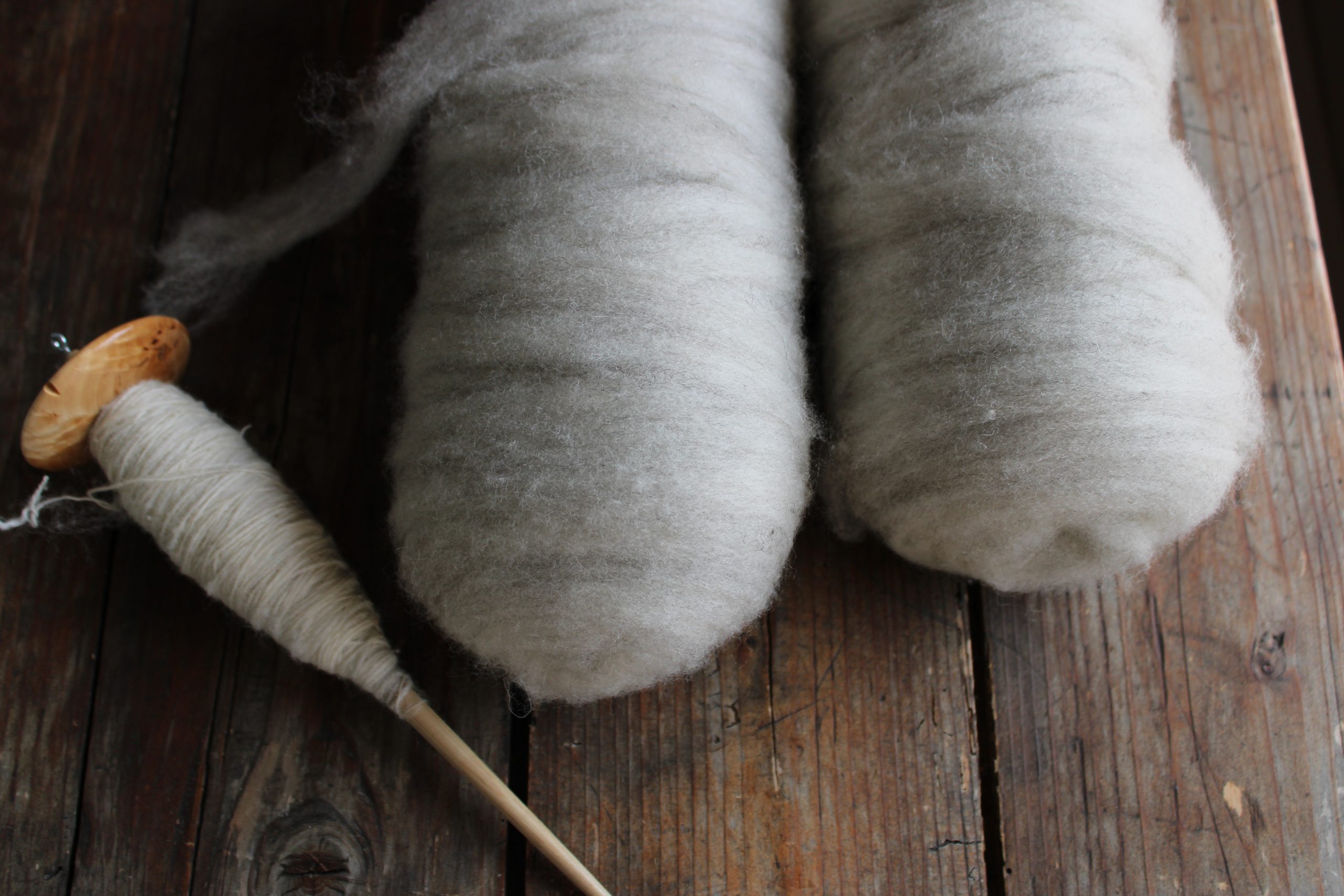 Swedish Jämtland spinning wool - White